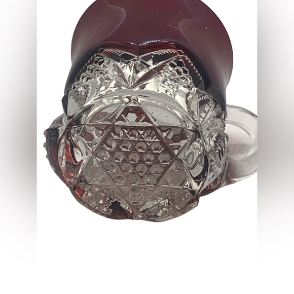 Antique Ruby Red World’s Fair Souvenir Glass Cup Creamer Crystal Base 1903 - Picture 4 of 12
